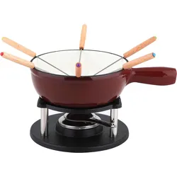 Carl Schmidt Sohn Fondue »ALPEN«, Induktion, inkl. 6 Gabeln Carl Schmidt Sohn dunkelrot