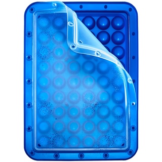 LURCH 240770 Ice Former Arctic Kugel Ø2cm blau Eiswürfelform für 54 Eiswürfel mit transparentem Deckel blau