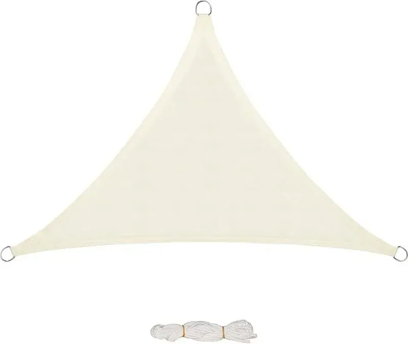 EUGAD Sonnensegel Dreieck rechtwinklig 2,5x2,5x3,5 m HDPE 200g/m2 Creme