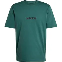 adidas Essentials Linear Single Jersey Tee Collegiate Green/Black S