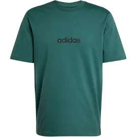 adidas Essentials Linear Single Jersey Tee Collegiate Green/Black S