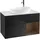 Villeroy & Boch Finion Waschtischunterschrank G901GNPD 100cm, Abdeckplatte white matt, Emotion, Regale Walnut Veneer, Black matt lacquer