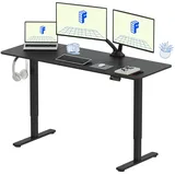 FLEXISPOT Elektrischer Höhenverstellbarer Schreibtisch 160 x 60 cm, Ergonomischer Tischplatte, Steh-Sitz Tisch Computertisch, einfache Montage, Adjustable Desk(schwarz)