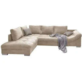 luma-home Eckcouch Cord 4-Sitzer Beige
