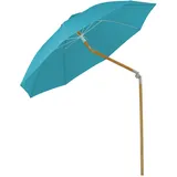 Svita Sonnenschirm Bambus 2m Neigbar Gartenschirm Balkonschirm Hellblau