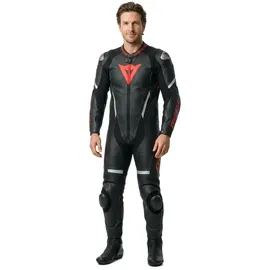 Dainese Demon Sprint Lederkombi - Schwarz/Neon-Rot / 50