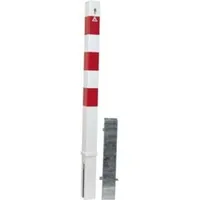 Schake Absperrpfosten Typ 470ZB, herausnehmbar, 70x70mm + Profilzylinder, weiß