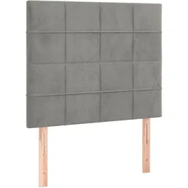 vidaXL Boxspringbett 90 x 200 cm Hellgrau