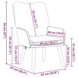 vidaXL Entspannungsstuhl Rosa 63 x 67 x 94 cm Stoff
