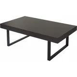 Mendler Couchtisch Kos T576, Wohnzimmertisch, 40x110x60cm Wenge, dunkle Metall-Füße