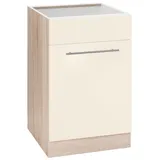 wiho Küchen Spülenschrank Flexi2 Breite 50 cm beige