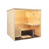 sentiotec Sauna Alaska View aus Fichte 208 x 206 x 204 cm