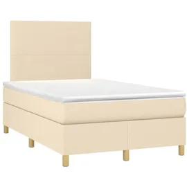 vidaXL Boxspringbett 120 x 200 cm Creme