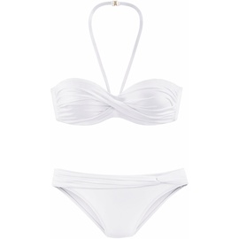 LASCANA Bügel-Bandeau-Bikini, Damen weiß, Gr.38 Cup C,