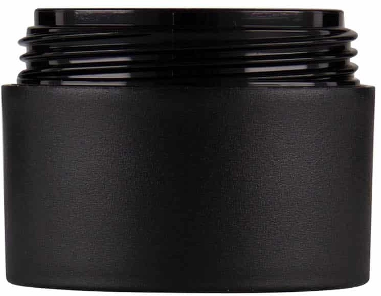 Plastic pot 'Antonella', 15 ml, PP, zwart, monding: schroefsluiting
