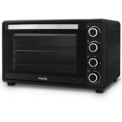 H.Koenig elektrischer Mini-Backofen FO45, 45 Liter, Multifunktionell, Leistungsstark 1500W,  6 Modi