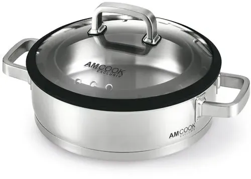 AM COOK Servierpfanne inkl. Gourmetdeckel Ø 28 cm