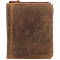 GREENBURRY Vintage Scheibmappe Leder 24 cm braun