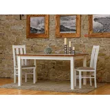 Landhaus Holztisch Esstisch Tisch Holz Tische 150/197cm Ess Zimmer Ausziehbar