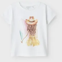 NAME IT Shirt "Hattie" in Weiß - 110