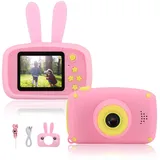 Tragbare Kinder Digitalkamera Pink Kid Kamera 12MP 32G 2,0-Zoll HD-Farbbildschirm Spielzeug für Kinder Geschenk