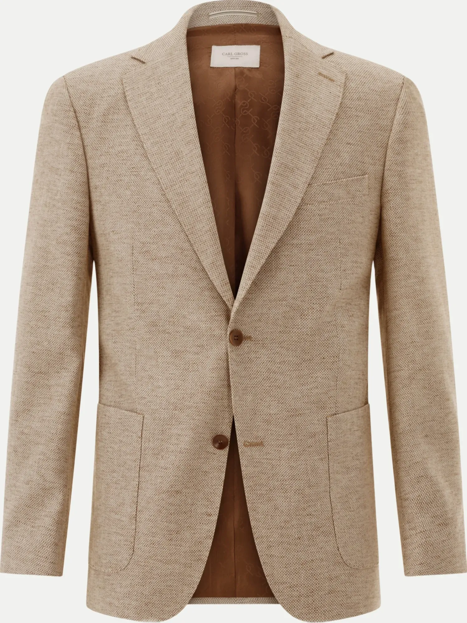 Sakko mit aufgesetzten Taschen Beige 54