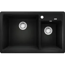 Blanco Legra 8 links Einbauspüle Silgranit schwarz Handbetätigung 780 x 500 mm