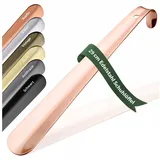 JK Trade Schuhlöffel 29cm Edelstahl Roségold poliert (1-tlg., klein & stabil), für jede Sporttasche – Aufhängbar & hochwertig verarbeitet rosa