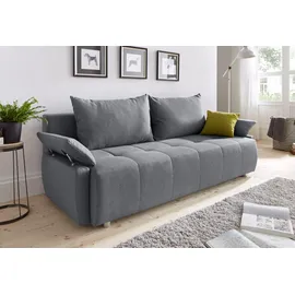 Collection AB Schlafsofa Kunstleder 2-Sitzer Grau
