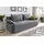 Collection AB Schlafsofa Kunstleder 2-Sitzer Grau