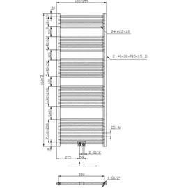 NOVASERVIS Heizkörper kombiniert 160x60 cm schwarz