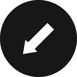 BSK6 Georg Schlegel Bezeichnungsschild Grafik-Symbol Pfeil nach schräg links unten schwarz - 1 Stück