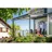 Terrassendach Premium 309 x 306 cm anthrazit / Polycarbonat weiß gestreift