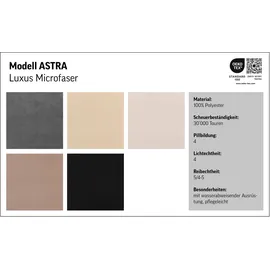Cotta Ecksofa COTTA "Astra L-Form, B: 300 cm", snow, B:300cm T:169cm, 100% Polyester (PES), Sofas, Ecksofa, mit Kopfteilverstellung, optional Bettfunktion & Bettkasten