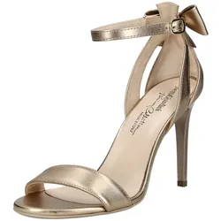 Riemchensandale NERO GIARDINI "Nero Giardini Sandalen Leder", Damen, Gr. 38, gold, Leder, elegant, Schuhe