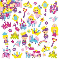 Schaumstoff-Aufkleber "Prinzessin" (pro Set 120) Bastelbedarf Verzierung & Dekorationen