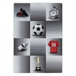 Kinderteppich Spielteppich Fußball Ball Sport Motiv rechteckig Höhe 8 mm