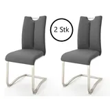 möbelando Esszimmerstuhl Kerrin (2-er Set, 2 St), 45 x 102 x 58 cm (B/H/T) grau