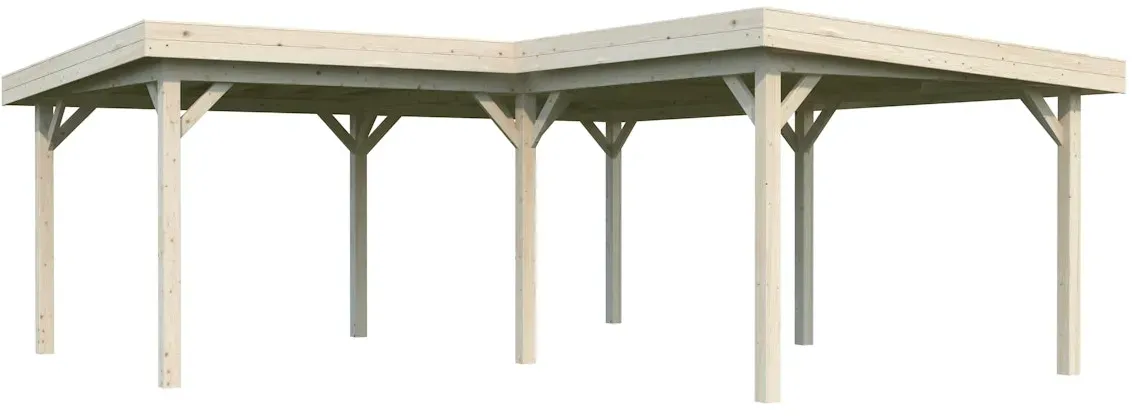 Palmako Carport/Pavillon Connect Lenna 24,9 m2 transparent tauchgrundiert