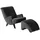 58 aufm Kessel Sessel Kajsa Samtvelours 101 x 80 x 71 cm Schwarz