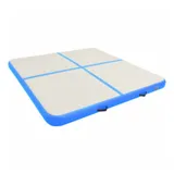 vidaXL Aufblasbare Gymnastikmatte mit Pumpe 200x200x15 cm PVC Blau