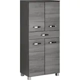 WELLTIME Ravenna Midischrank 60 x 135 x 35 cm Grau/Weiß