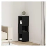 vidaXL Eckschrank 25,5 x 80 x 25 cm Schwarz