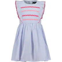 blue seven Sommerkleid BLUE SEVEN "Blue Seven Kleid", Mädchen, Gr. 110, blau (5100, mittelblau), 100% Baumwolle, normal, Rundhals, Kleider Sommerkleid
