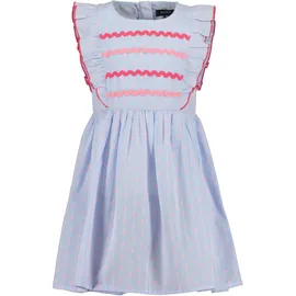 blue seven Sommerkleid BLUE SEVEN "Blue Seven Kleid", Mädchen, Gr. 110, blau (5100, mittelblau), 100% Baumwolle, normal, Rundhals, Kleider Sommerkleid