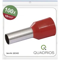 Quadrios 22C432 Aderendhülse 10 mm2 Teilisoliert Rot 1 Set