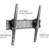 Schwaiger LWHT5540 513 TV-Wandhalterung 32-75 Zoll Fernseherhalterung Mounting TV-Aufhängung neigbar, max. 40kg max. VESA-Norm 400x400 schwarz