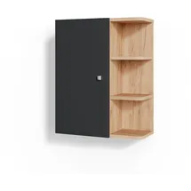 Vicco Badschrank Fynn, Anthrazit/Goldkraft eiche 47 x 59 cm