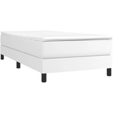 vidaXL Boxspringbett Weiß 100x200 cm Kunstleder