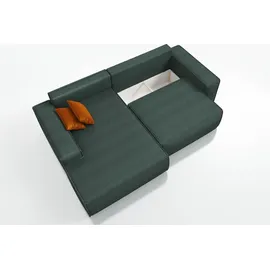 mebloland Ecksofa TOR mit Schlaffunktion. Farbe: Jungle Green. - Grün